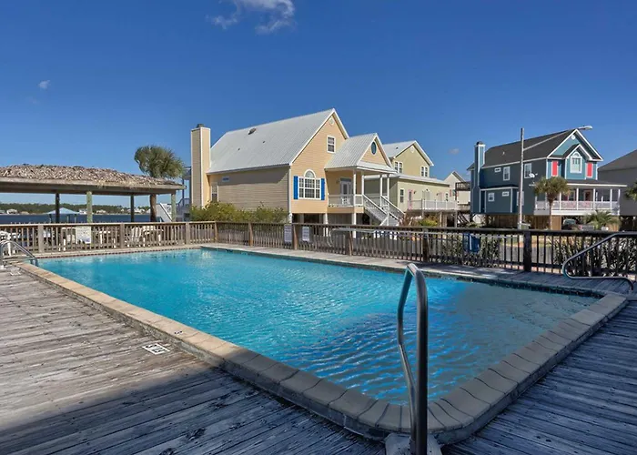 Waterfront With Shared Pool & Pier Gas Grill Balcony & Ac * Gulf Shores